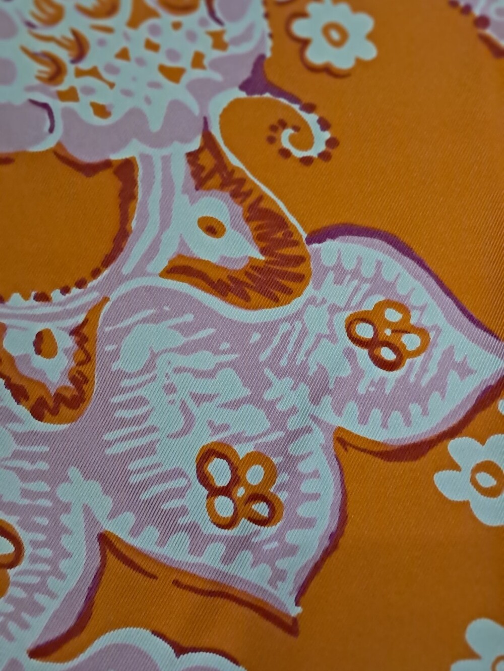 Ann Taylor 100% Silk Sz. 6 Orange and Pink Skirt - Picture 12 of 14